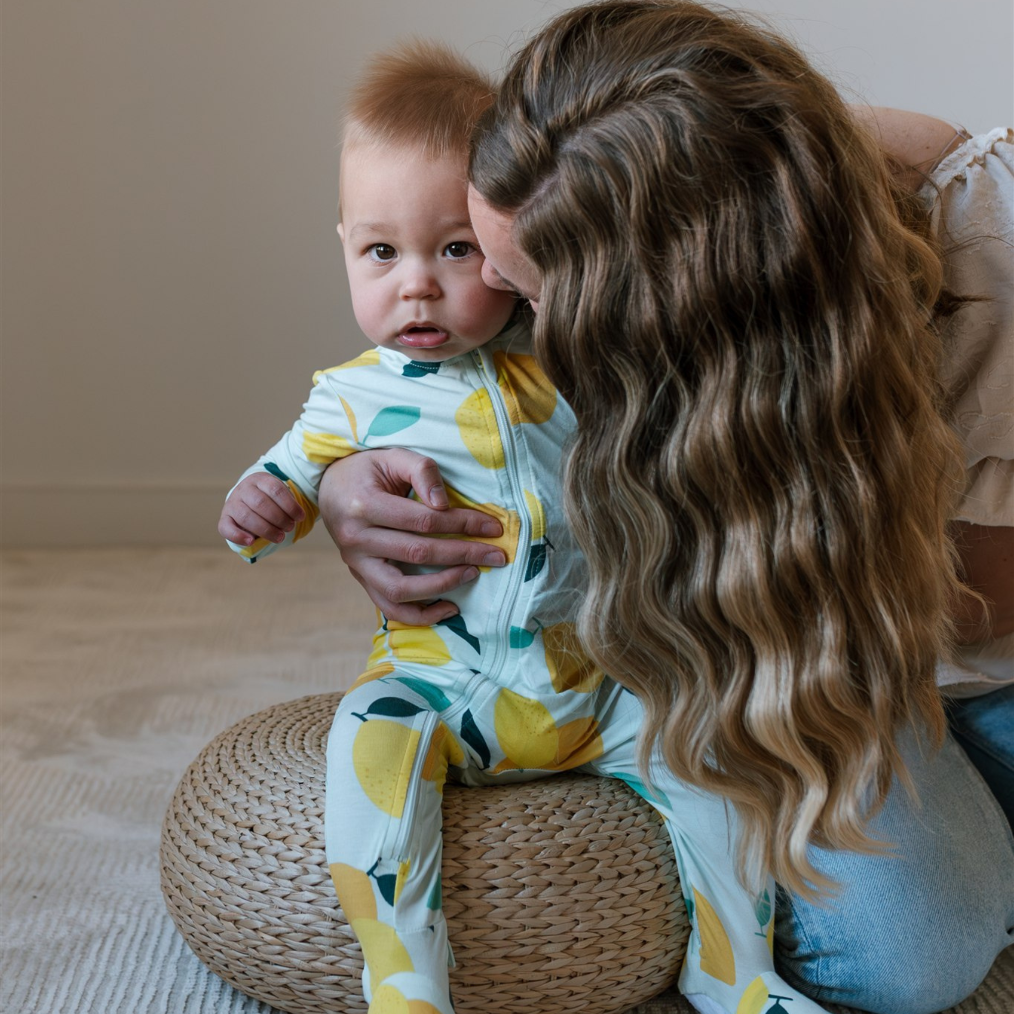 Pucker Up Bamboo Footed Baby Pajamas | ZippyJamz