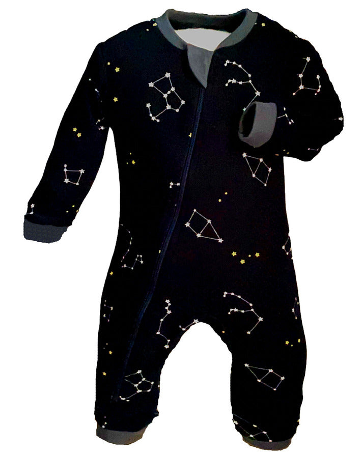 Galaxy Love - Navy - Organic Cotton - Footless