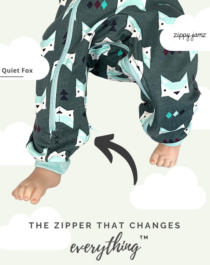 Quiet Fox - Green - Organic Cotton - Footless