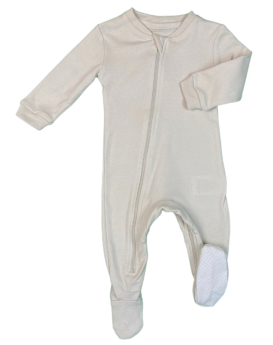 ZippyJamz Baby Grey onesie for girls, boys, and gender neutral babies